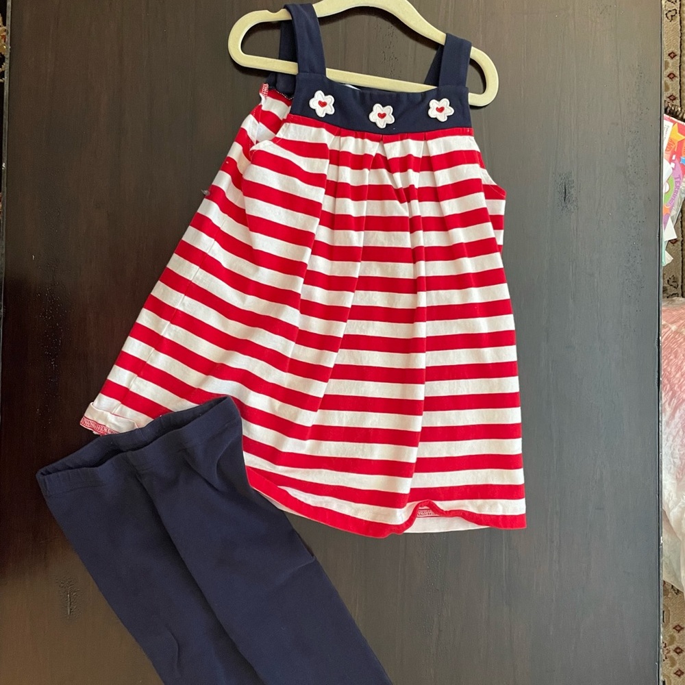 Florence Eiseman dress with cropped leggings